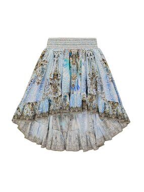 Camilla Gatsbys Girl High Low Hem Skirt Shirred Waist